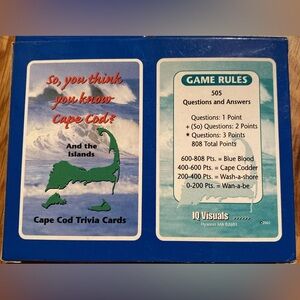 “So You Think You Know Cape Cod?” Novelty Trivia Card Game